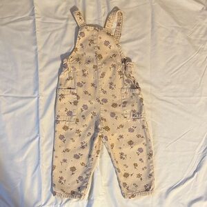 Zara Kids Overalls with Purple Floral Print 2-3yrs
